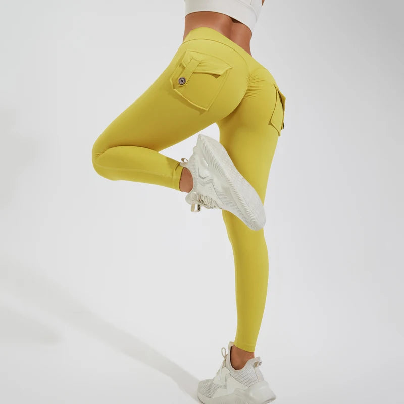Cargo Pocket Leggings by Veyaria