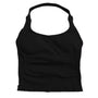 Seamless Halter Tank in Black