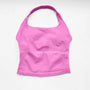 Halter Crop Top in Bloom Pink