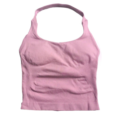 Seamless Halter Tank in Pink by Veyaria