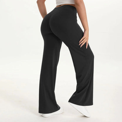 Straight Leg Leggings in Black by Veyaria