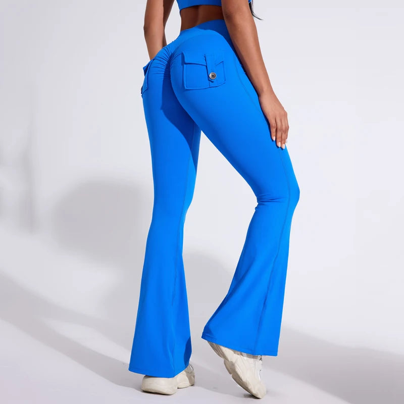 Cargo Flare Leggings by Veyaria