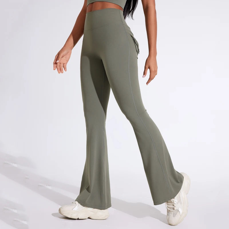 Cargo Flare Leggings by Veyaria