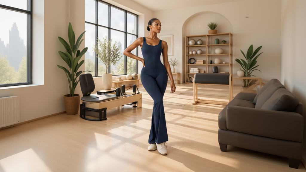 V-Back Flare Jumpsuit