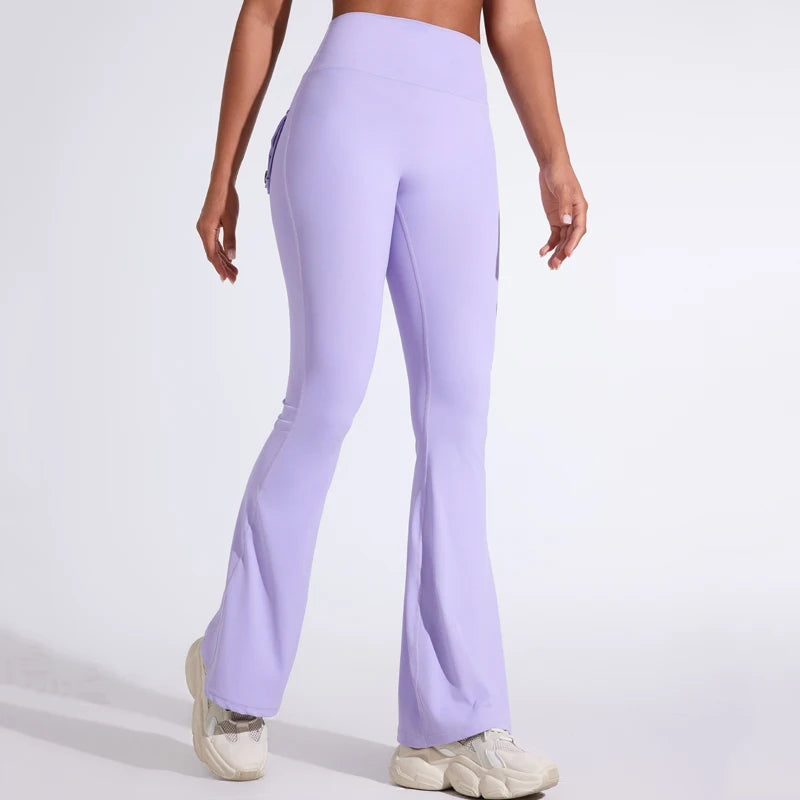 Cargo Flare Leggings by Veyaria