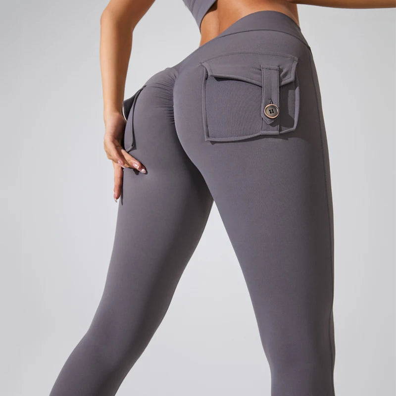 Cargo Pocket Leggings by Veyaria