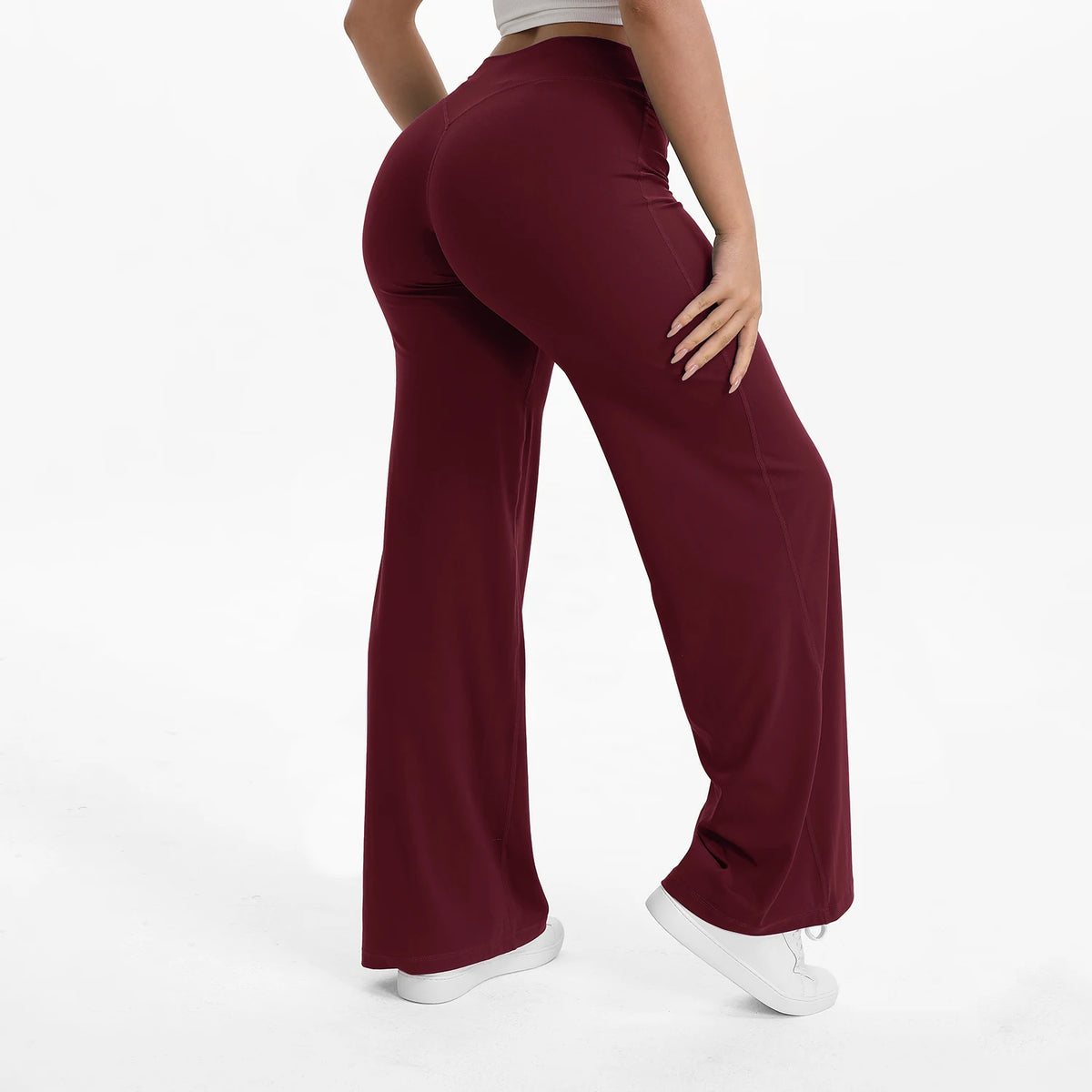 Straight Leg Leggings in Wine by Veyaria