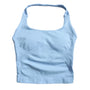 Seamless Halter Tank in Ice Blue