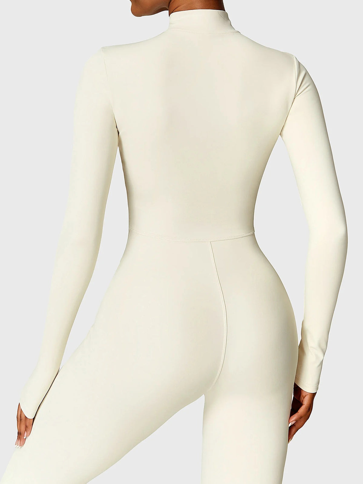 NORDÉA Winter Jumpsuit in Beige, back close-up
