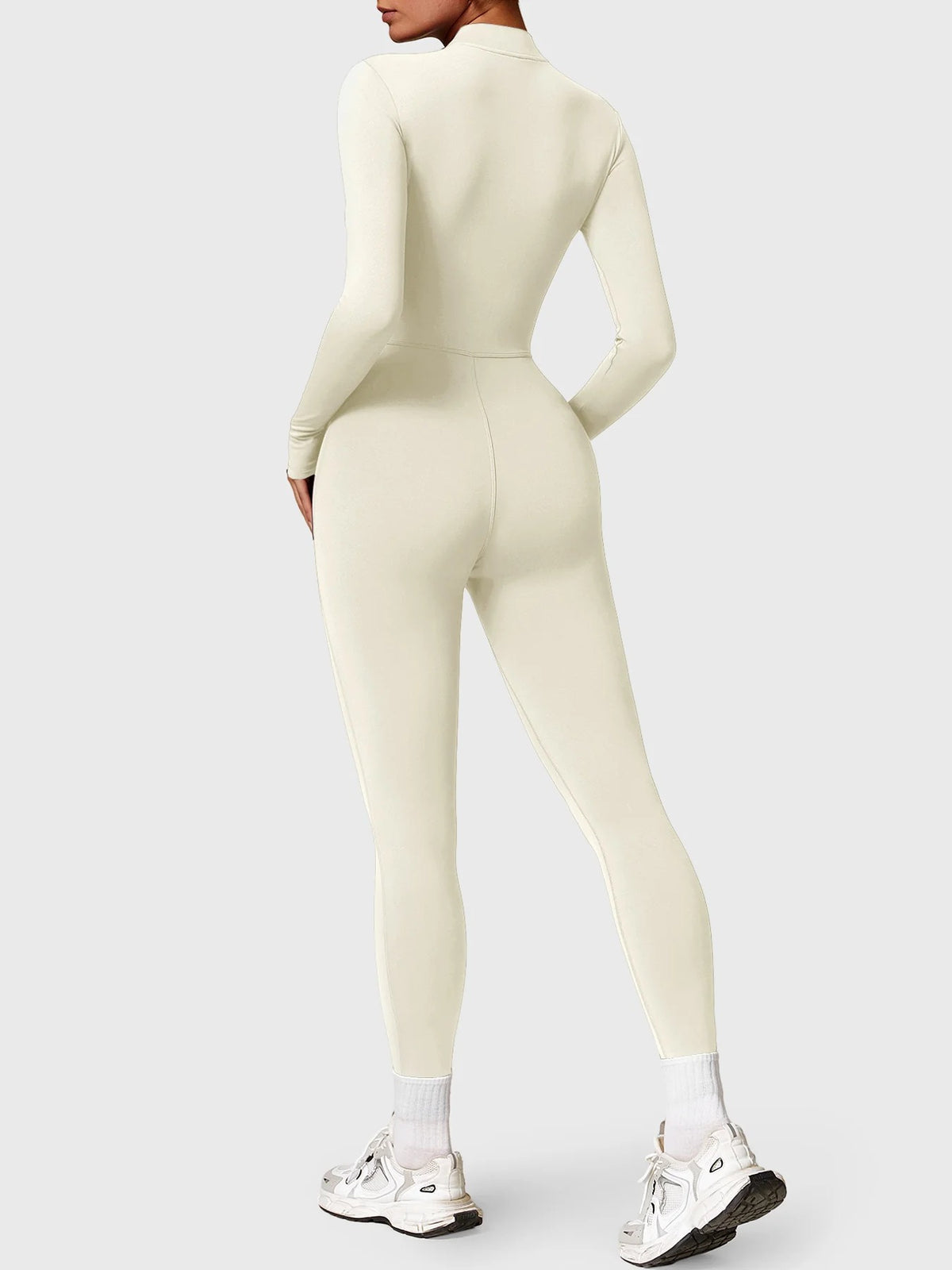 NORDÉA Winter Jumpsuit in Beige, back view