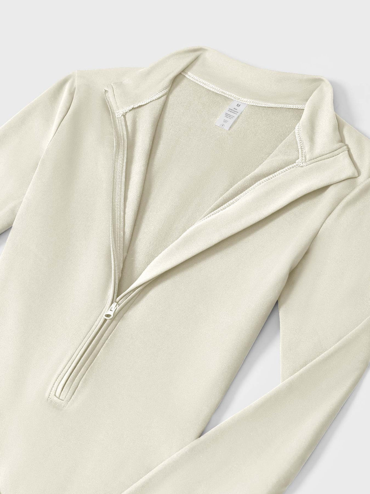 NORDÉA Winter Jumpsuit in Beige, half-zip and fleece lining