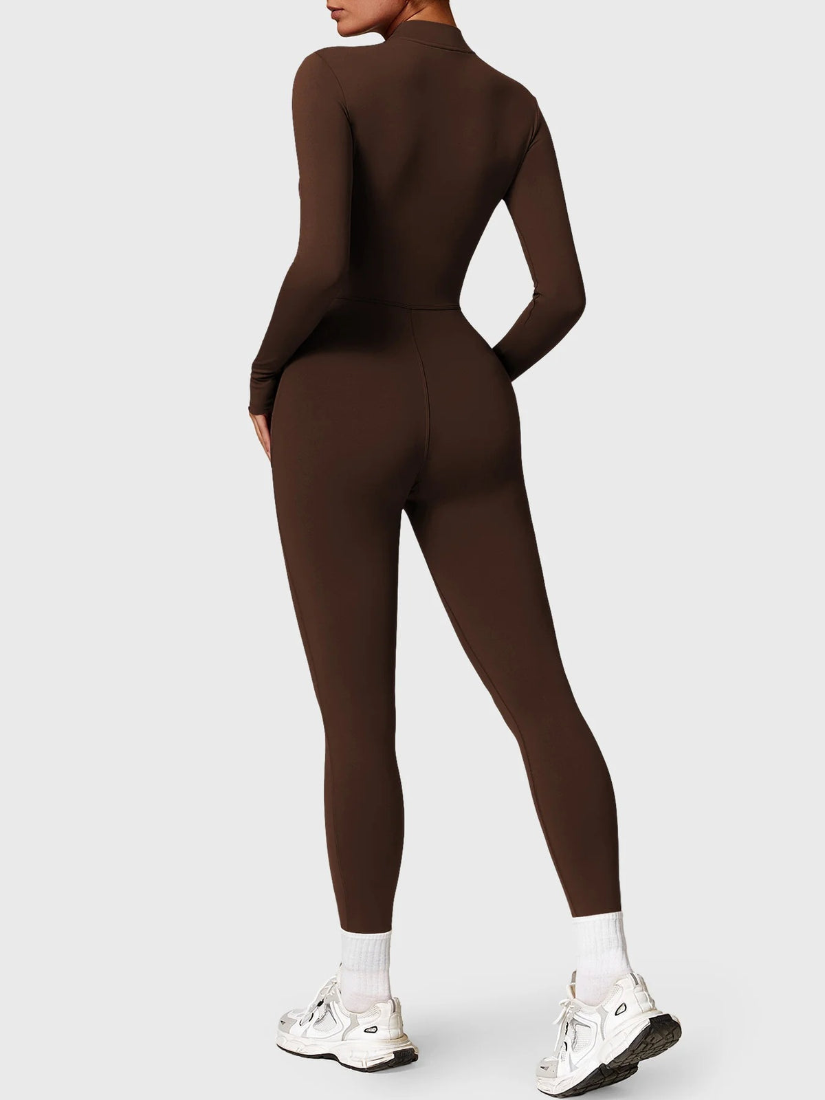 NORDÉA Winter Jumpsuit in Brown, back view