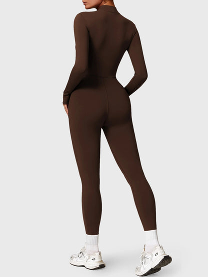 NORDÉA Winter Jumpsuit in Brown, back view
