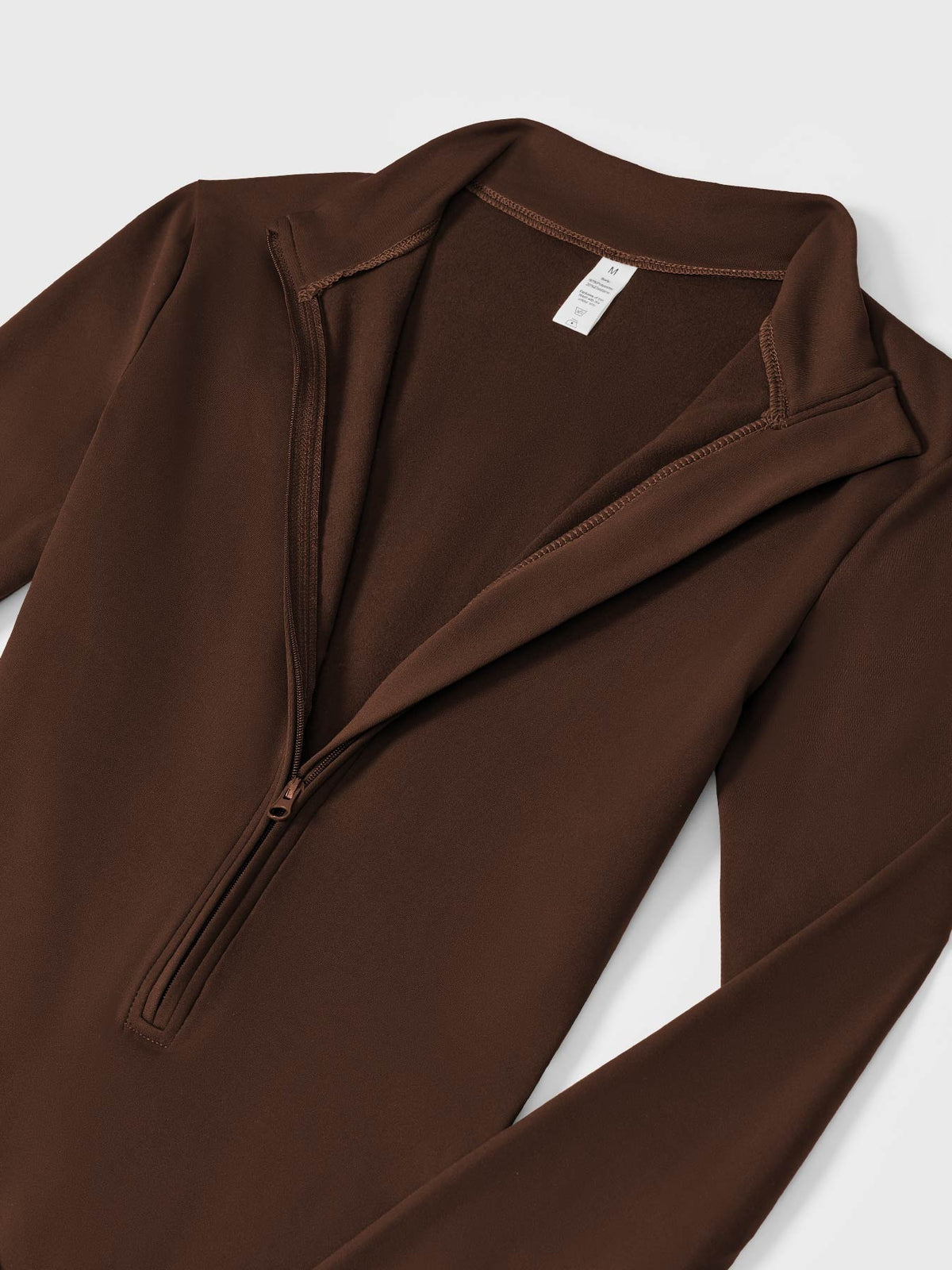 NORDÉA Winter Jumpsuit in Brown, half-zip and fleece lining
