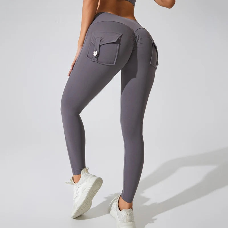Cargo Pocket Leggings by Veyaria