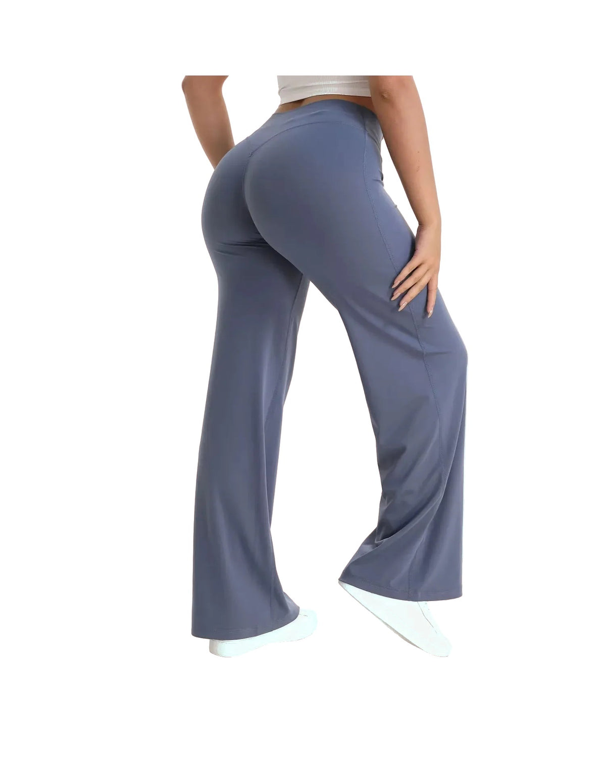 Straight Leg Leggings in Blue Grey by Veyaria